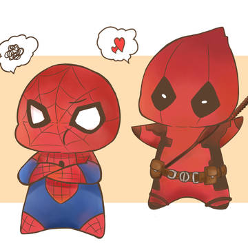 deadpool X spiderman