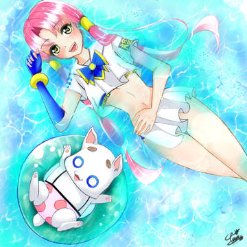 ARIAカンパニーのARIA社長と灯里ちゃん
