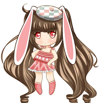 画偏了的兔子少女