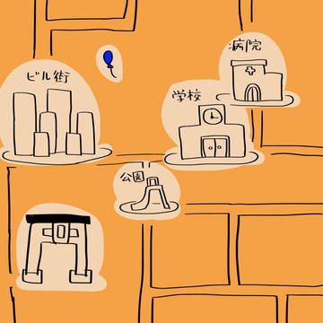 【CoCシナリオ用地図】夕焼けと手を繋ぐ