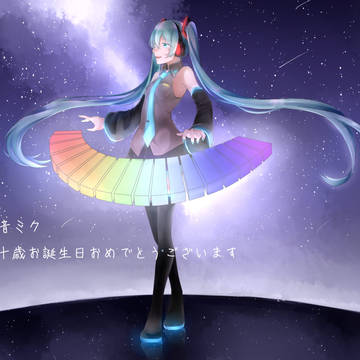 初音ミク 十歲お誕生日おめでとうございます