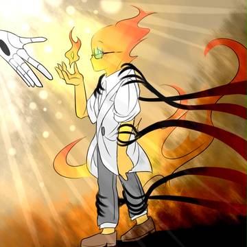 Grillby & little Sans
