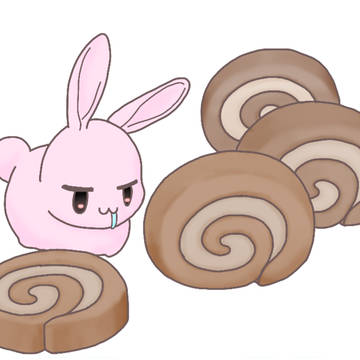 チョコロールとうさぎ