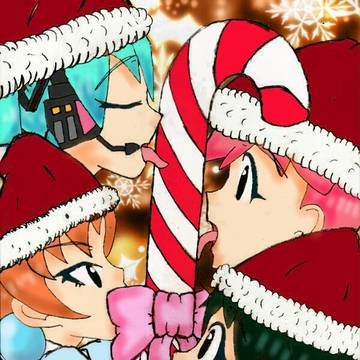 完全に完成した「メリークリスマス」アート - コラボレーション