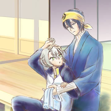 三日月と蛍