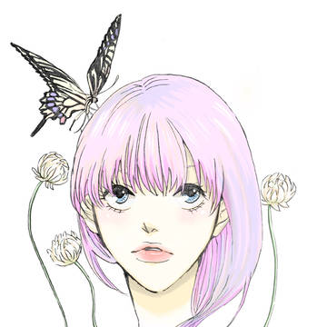 蝶と少女