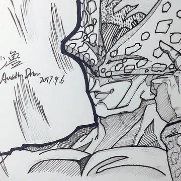 七龙珠沙鲁设计手绘