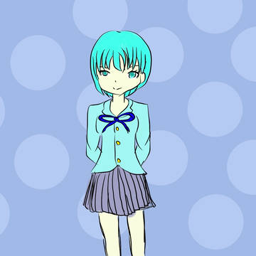 青髪少女2 練習