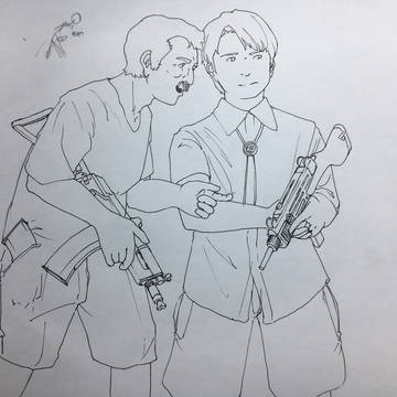 ミリタリー落書き