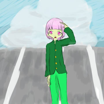 ピンク髪 少女
