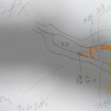 中尾城手描き概略図