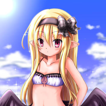 【ECO絵】闇羽ちゃん（アルマジロン先生水着Ver）