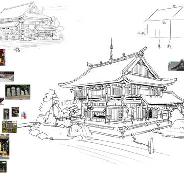 洛克猴日式建筑设计及步骤图