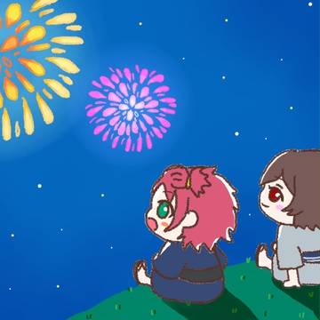 晩夏の花火