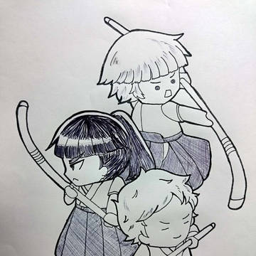 あさひなぐ落書き(國陵多め)