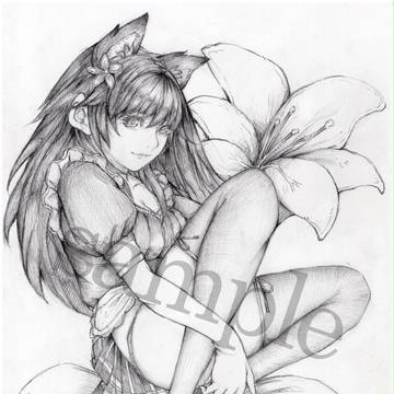 オリジナル手描きイラスト Hitomi