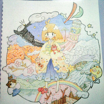 東北地方をイメージして描いてみました。
