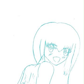 落書き女の子