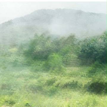 川霧の雫が 涙に見えて