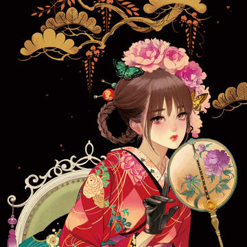 片手袋の娘