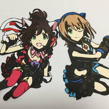 切り絵 誕生日色紙