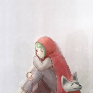 red hood girl