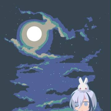 【付神】すすきのはらはぎんのいろ【月見兎】