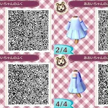 【どうぶつの森】葵ちゃんの服【QRコード】