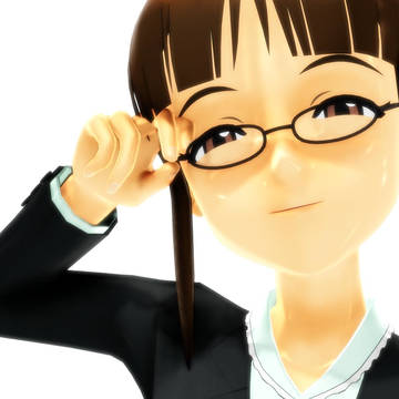 めがねの日だったのでりっちゃんにモデルさんポーズさせてみる