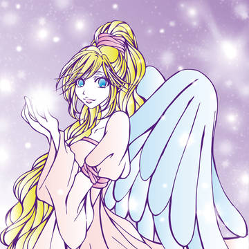 淡く舞う光と天使