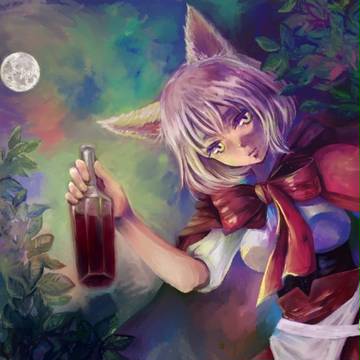 赤ずきんが飲んだくれの狼になりました。