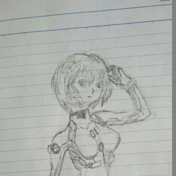 エヴァの綾波レイを模写してみた。