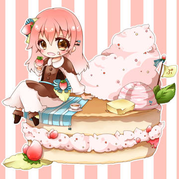ホットケーキと女の子