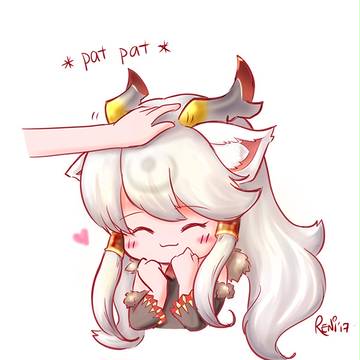 【パズドラ】イルミナちゃん、リィちゃん。頭撫でる