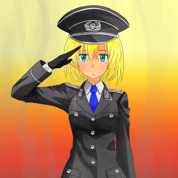 軍服の女性