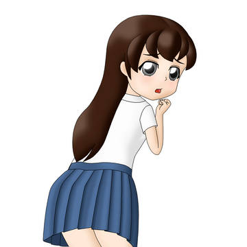 振り向き同行者