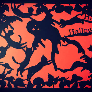 ハロウィン切り絵2017