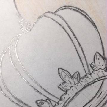 王様の冠(下描き)