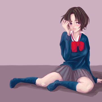 泣いてる女の子（らくがき）