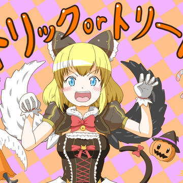 白猫ハロウィン祈願絵