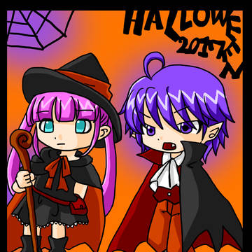 フウキ1年組にハロウィンコスをさせてみた。