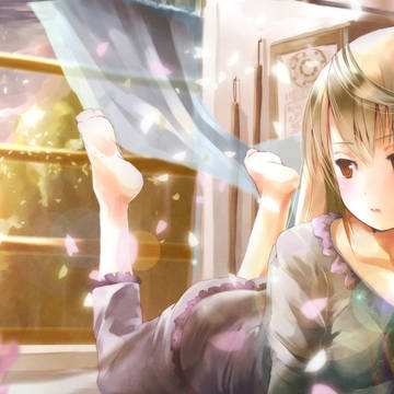 Anime Girl Lying Up