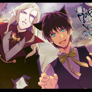黒猫セシルとドラキュラカミュ