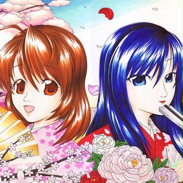 桜と牡丹