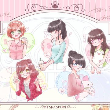“ベーグルにハム&チーズ”