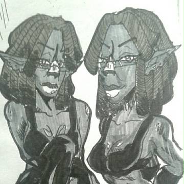 Dark skin fantasy creature girls