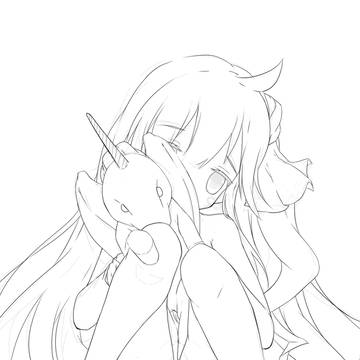 久々のお絵かき練習じょん　(ユニコーン)