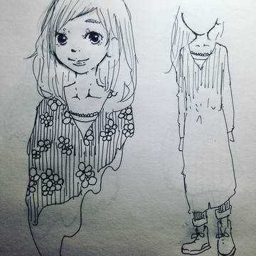 女の子らくがき