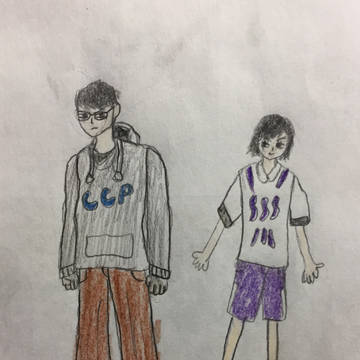 私のお絵かき第30弾 フュージョン戦士と死神ジャネンバ