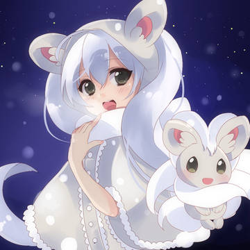 雪の中で